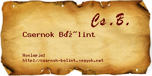 Csernok Bálint névjegykártya